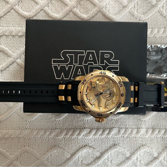 Invicta Men’s Star Wars Gold and Black Watch Limited Edition C-3PO OSFM - Picture 12 of 13